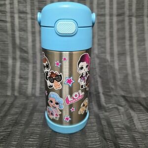 Thermos LOL Stainless Steel Funtainer Water Bottle with Straw,12 Fluid Ounces